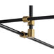 Val 4 Light 36.75 inch Black / Brass Chandelier Ceiling Light